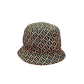 Fendi Zucchino Logo Pattern Cotton Polyester Bucket Hat Navy Gray