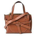 Loewe Handbag Gate Top Handle Mini Shoulder Bag 2-Way Leather Brown