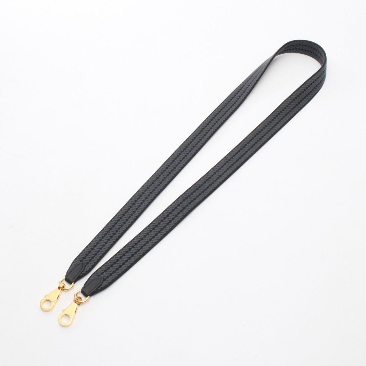 Hermes Shoulder Strap Bandouliere Sangle Cordage Black Grimisty Canvas — view 2