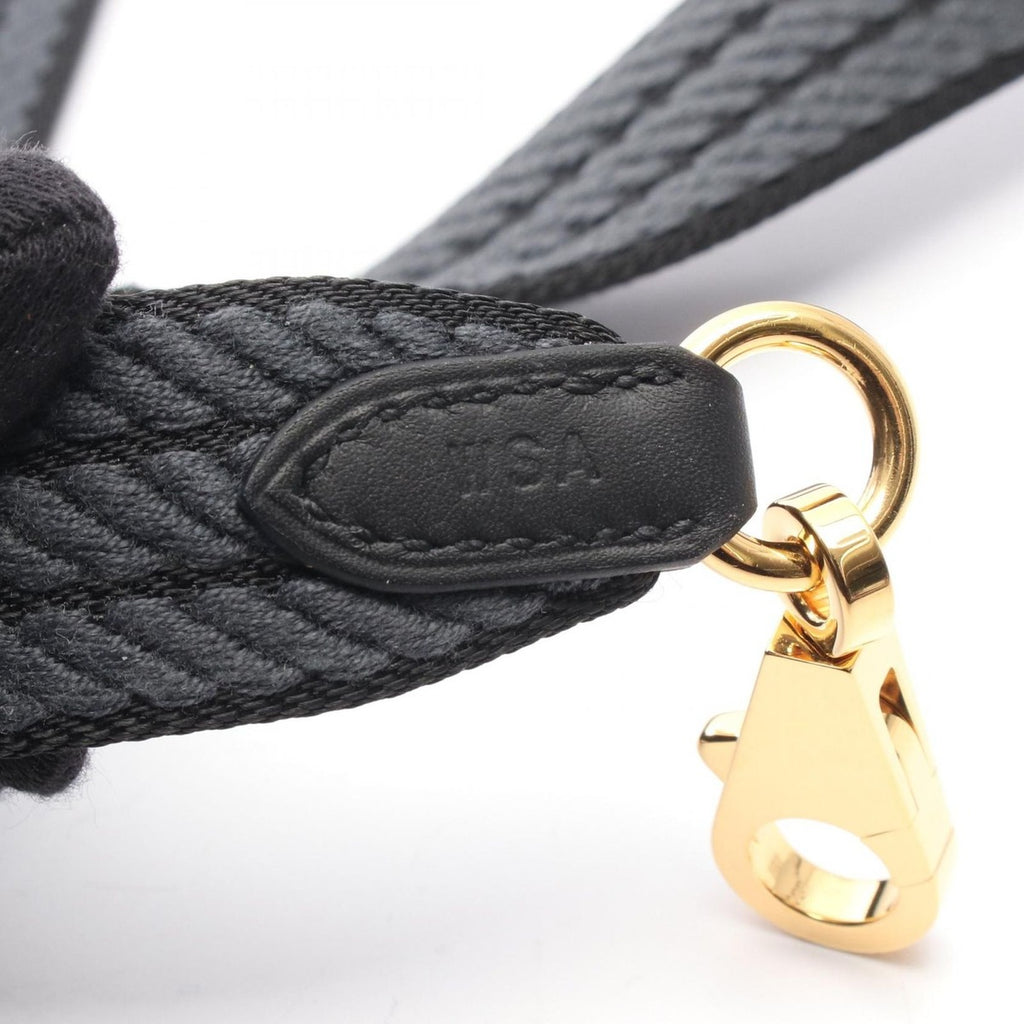 Hermes Shoulder Strap Bandouliere Sangle Cordage Black Grimisty Canvas — view 5