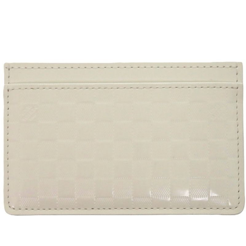 Louis Vuitton Damier Faceted Card Holdere Surple Leather Clesme 0900 White
