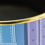 Hermes Bracelet Emile TGM Metal Cloisonne Blue Multicolor Gold Hardware Bangle — view 7