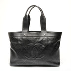 Chanel Tote Perforated Big CC Logo Leather