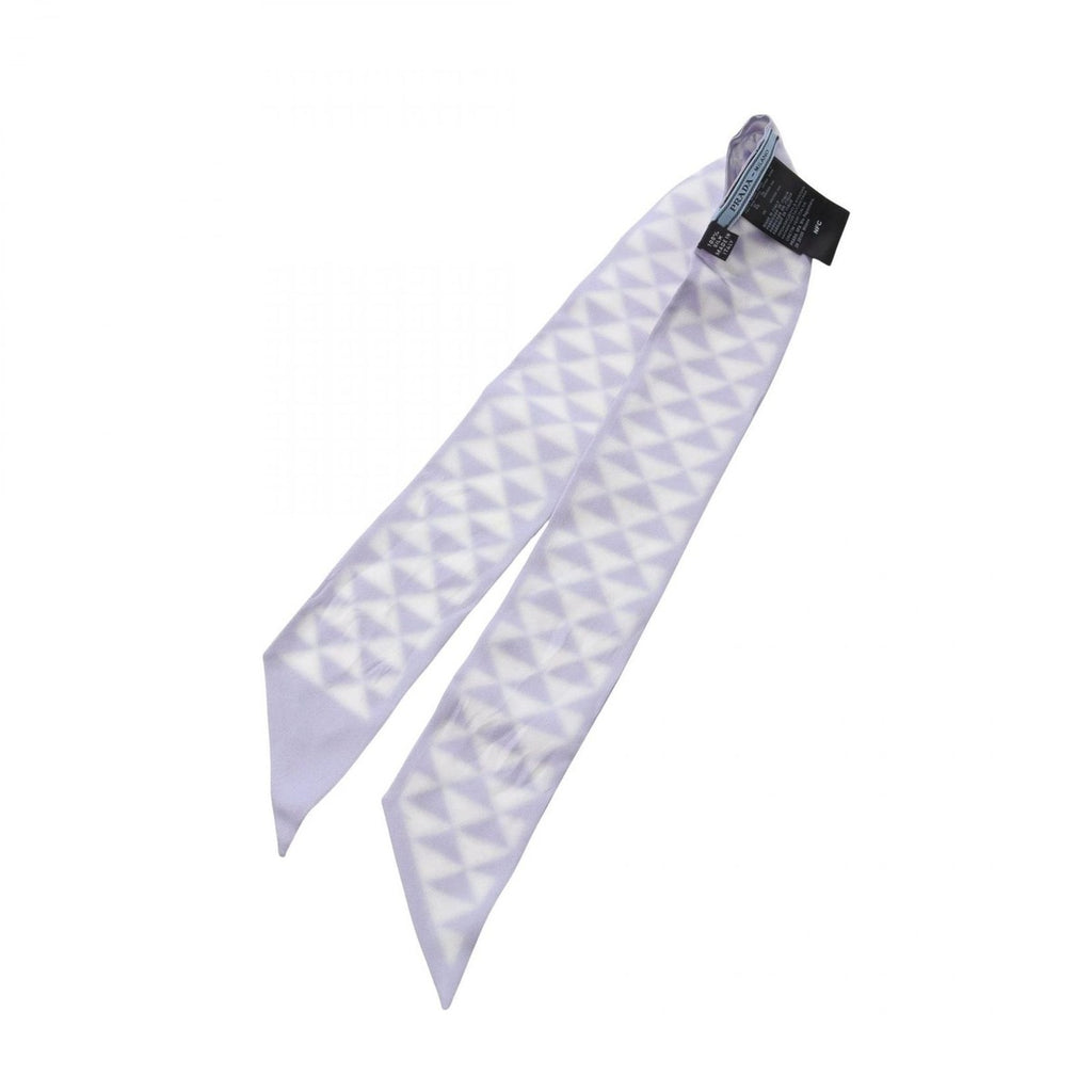 Prada Scarf Silk White Purple — view 3