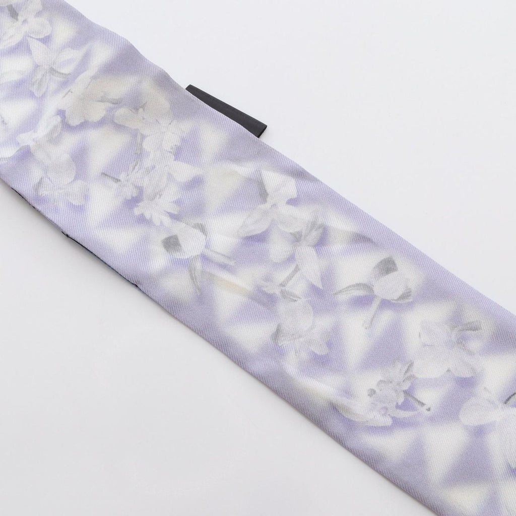 Prada Scarf Silk White Purple — view 8