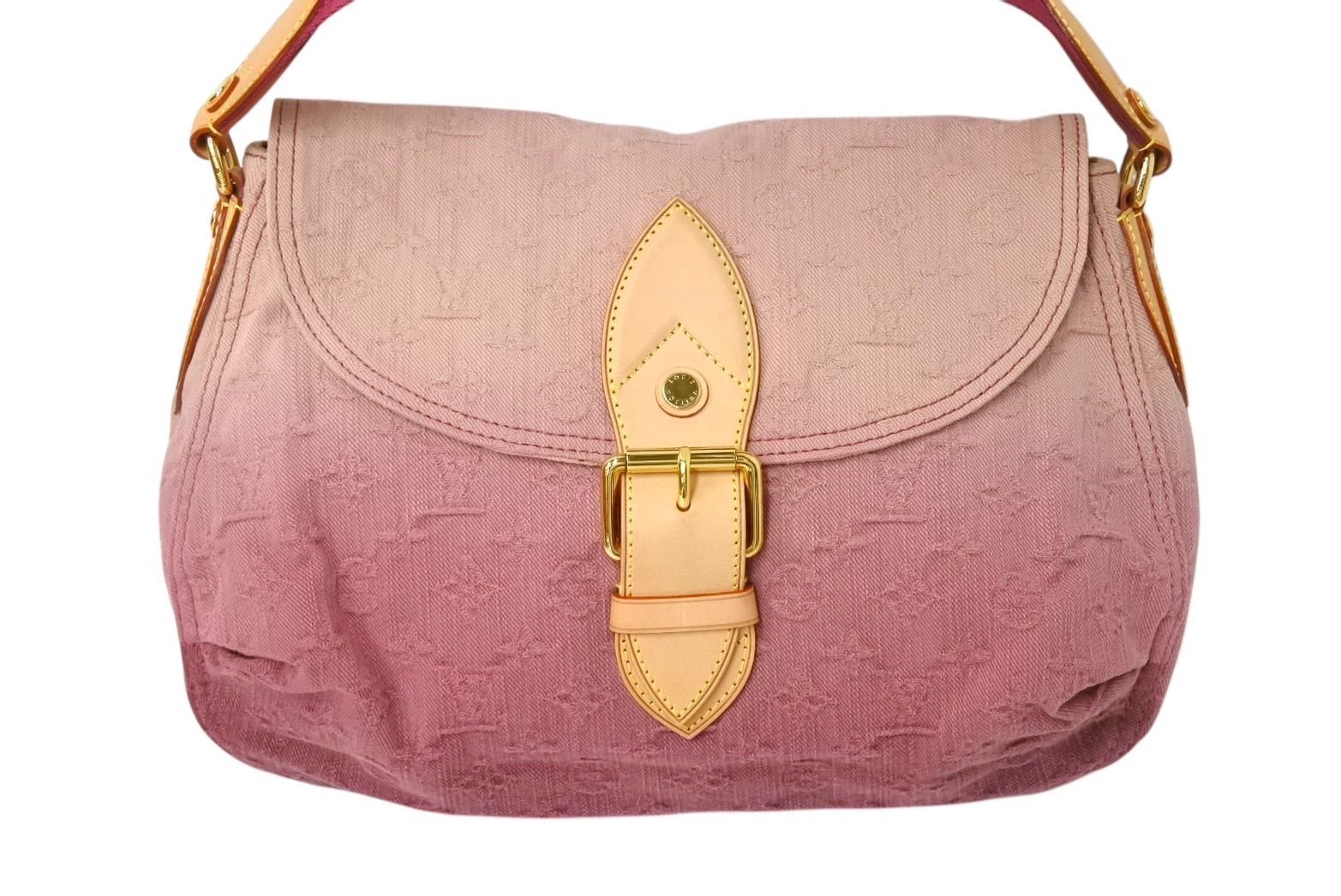 Louis Vuitton Sunray Handbag Monogram Denim Leather Pink Gradient — view 2