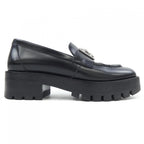 Chanel Loafers Shoes Calfskin Black