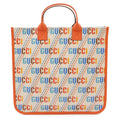 Gucci Children's Tote Star Canvas Leather Ivory Orange Multicolor