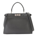 Fendi Selleria Peekaboo Regular 2-Way Bag Leather Gray