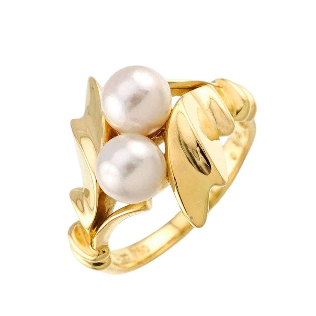 Dior Ring Akoya Pearl 18k YG Yellow Gold