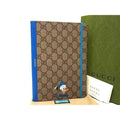 Gucci Disney Collaboration Donald Duck GG Pattern Leather Notebook