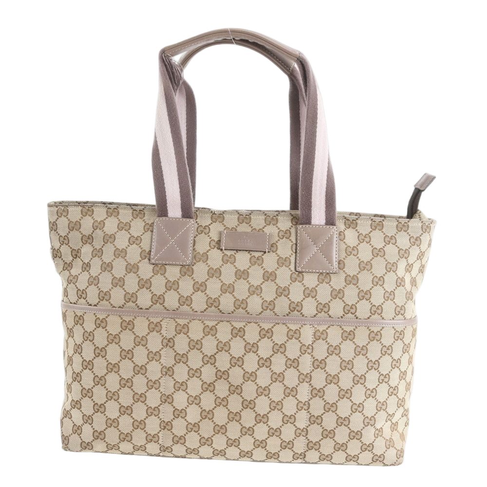 Gucci GG Canvas Leather Tote Shoulder Hand