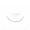 Louis Vuitton Necklace Monogram Low Flower Motif Chain Silver Metal
