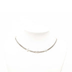 Louis Vuitton Necklace Monogram Low Flower Motif Chain Silver Metal