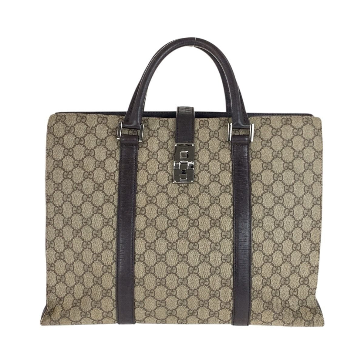 Gucci GG Supreme Canvas Leather Business Bag Handbag