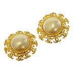 Chanel GP Faux Pearl 95 a Coco Mark Earrings Gold — view 4