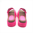 Dior Leather Wood Studded Sandals Shoes 37 Pink — view 3