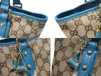 Gucci Handbag Brown Beige GG Supreme Canvas Leather Silver — view 8