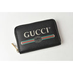 Gucci Coin Case Card Mini Wallet Purse Vintage Logo Print Black — view 2