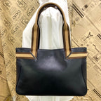 Gucci Tote Leather Black Business Formal Sherry Line — view 2