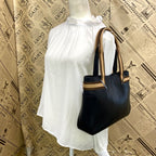 Gucci Tote Leather Black Business Formal Sherry Line — view 3