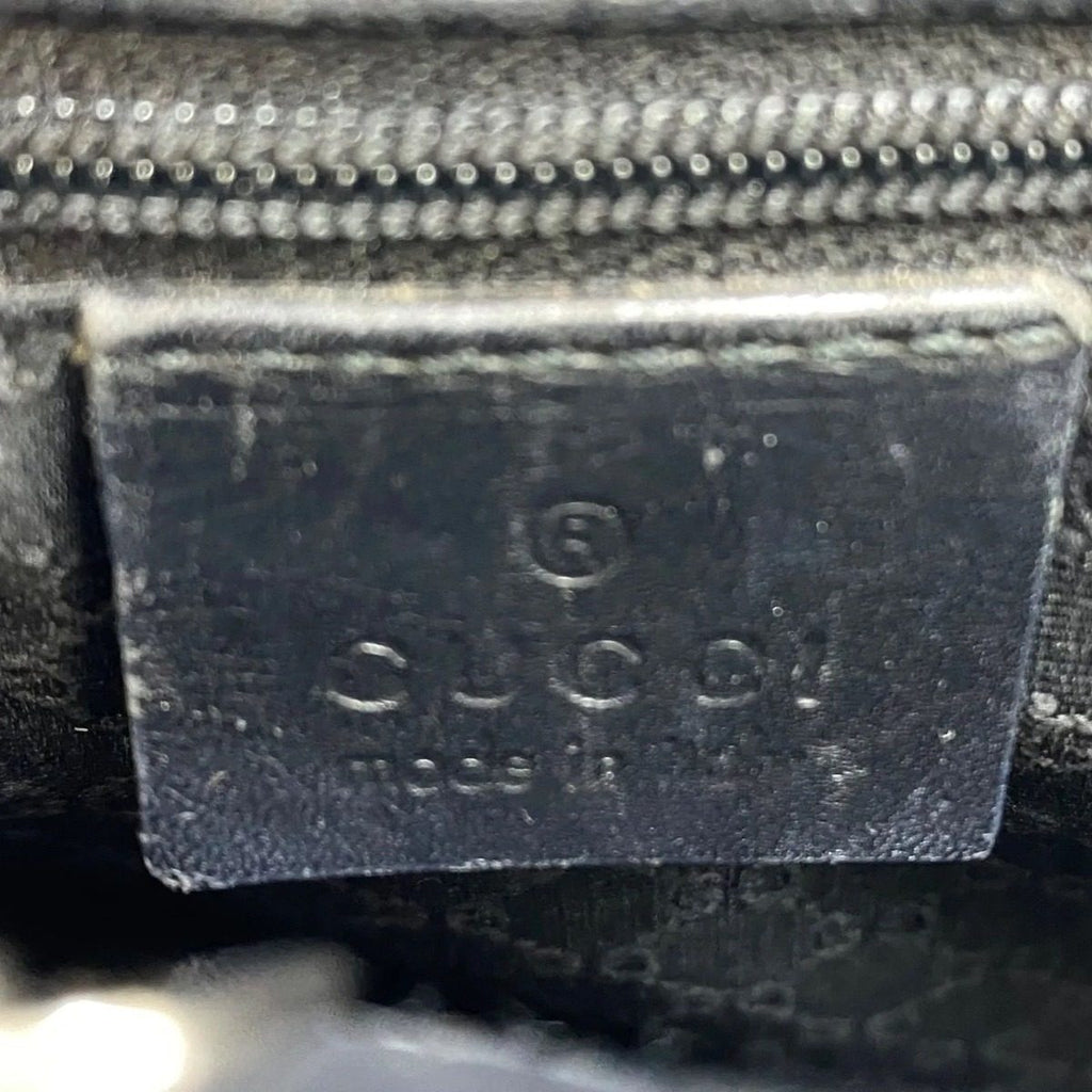 Gucci Tote Leather Black Business Formal Sherry Line — view 6