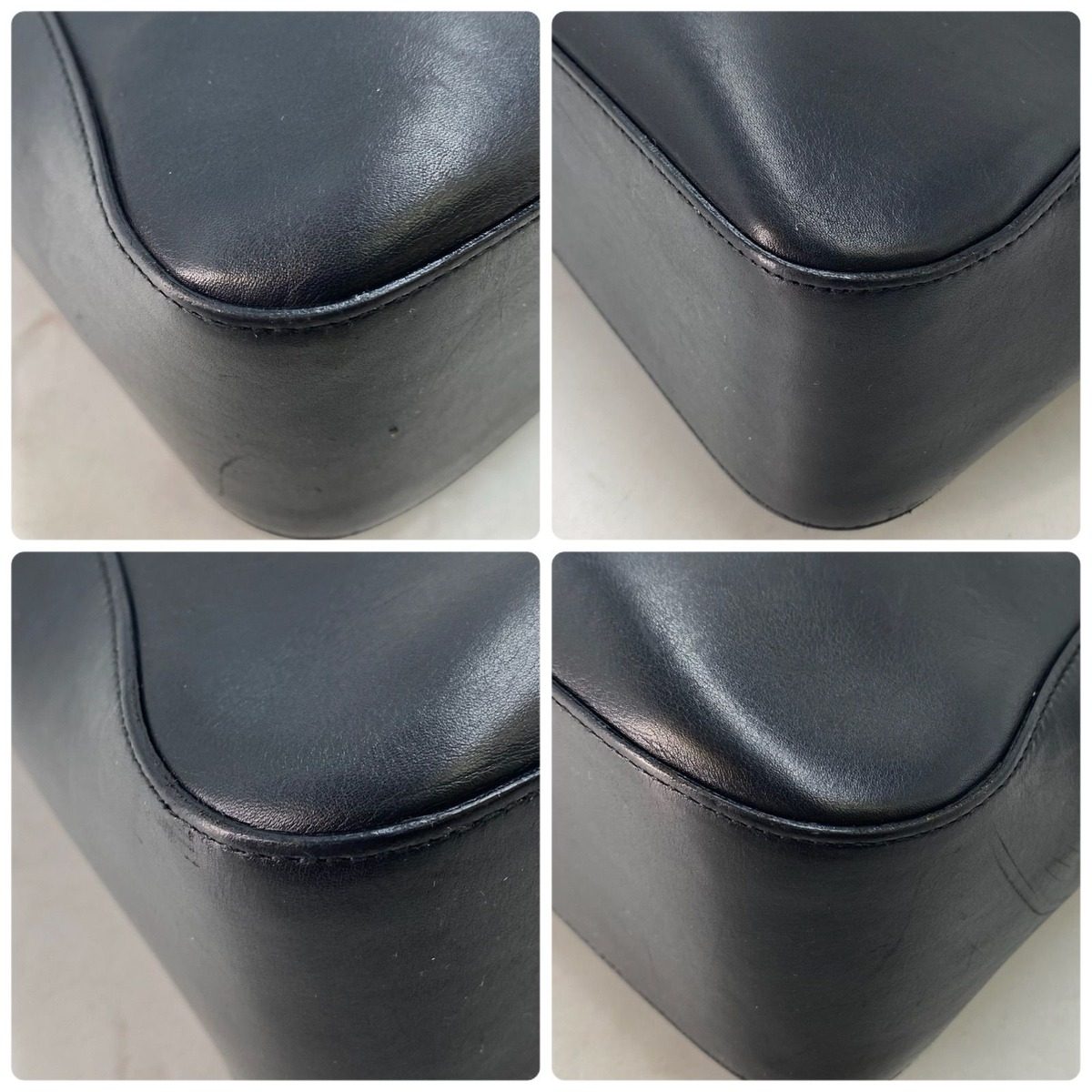 Gucci Tote Leather Black Business Formal Sherry Line — view 7
