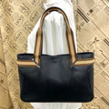 Gucci Tote Leather Black Business Formal Sherry Line