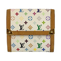 Louis Vuitton Multicolor Porte Monnaie Billets Cult Cles Fold Wallet Compact Bron White