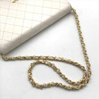 Chanel Quilted Lambskin CC Logo Push Lock Chain Shoulder Bag White — view 7