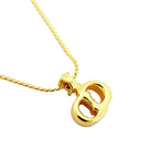 Dior Necklace CD Logo Gold Plated Rhinestone — view 2