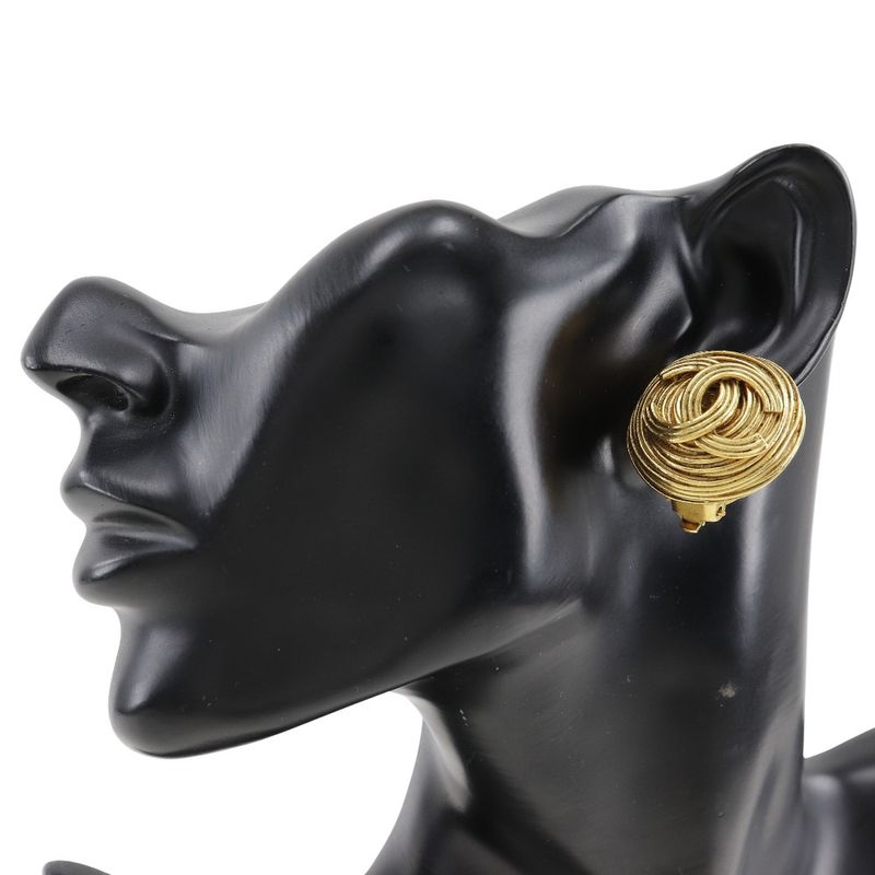 Chanel Coco Mark Vintage Gold Plated 94 a 26.0 g Earrings — view 3
