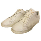 Fendi Monster Star Patch Low Cut Sneakers Shoes Leather 9 White