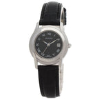 Gucci Round Face Watch SS Leather