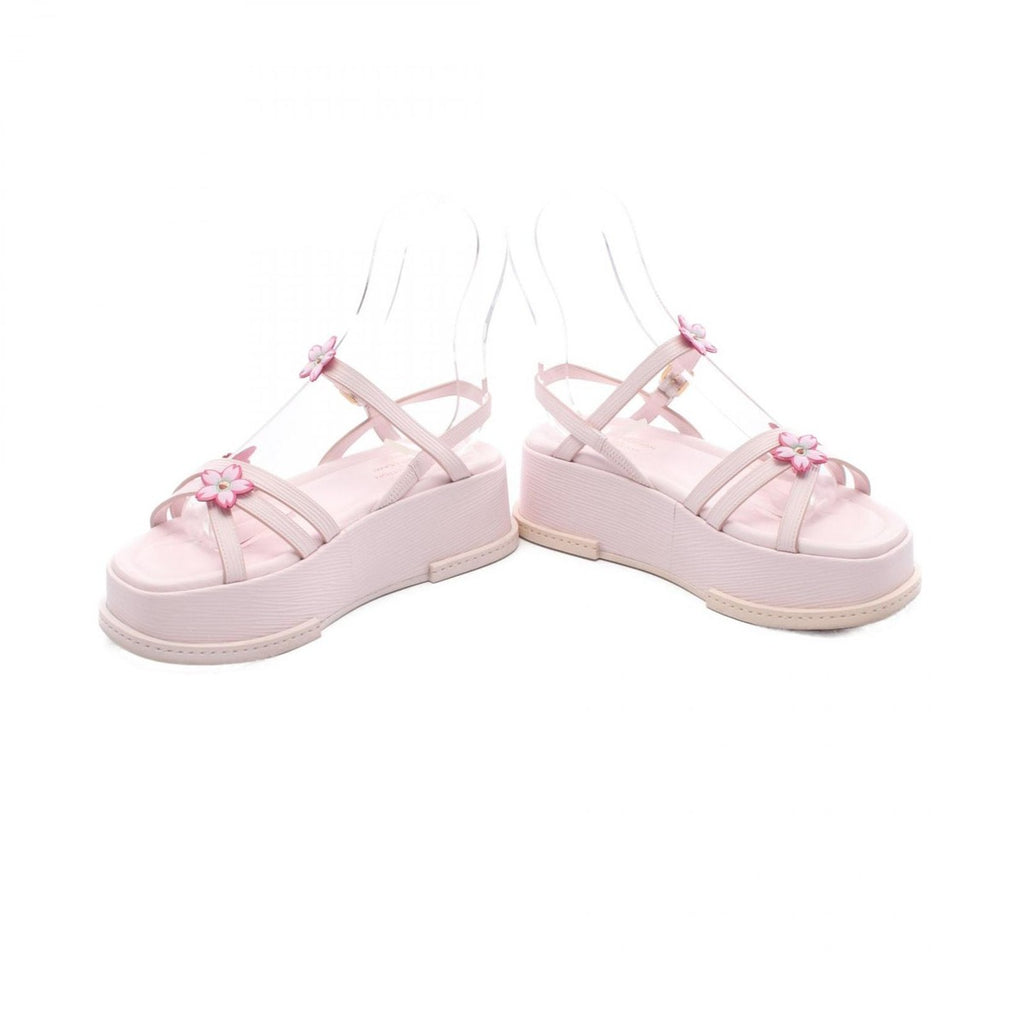 Louis Vuitton Sandals LV TM Maya Cherry Blossom Pink Leather — view 3