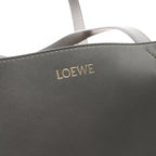Loewe Tote Puzzle Fold Dark Gray Leather — view 4
