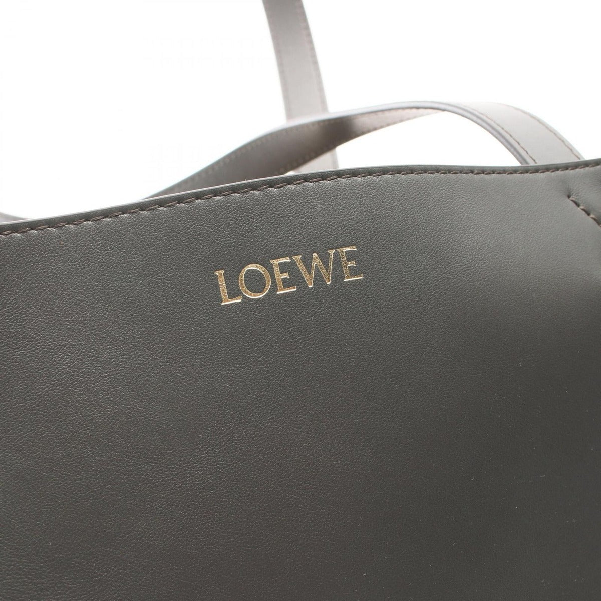 Loewe Tote Puzzle Fold Dark Gray Leather — view 4