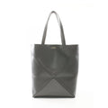 Loewe Tote Puzzle Fold Dark Gray Leather