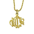 Christian Dior GP Emblem Necklace Gold