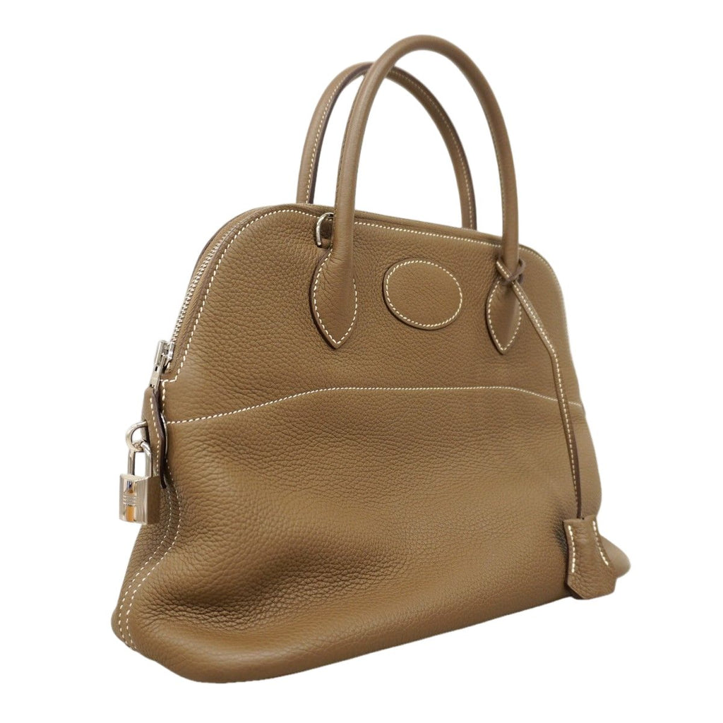 Hermes Handbag Bolide 31 Taurillon Clemence Etoupe Silver 2-Way — view 2