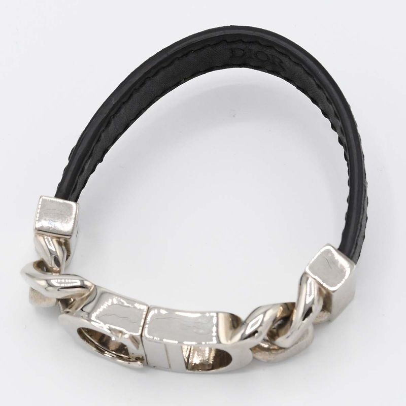 Christian Dior Bracelet CD Logo Accessory Black And Silver Color — view 4