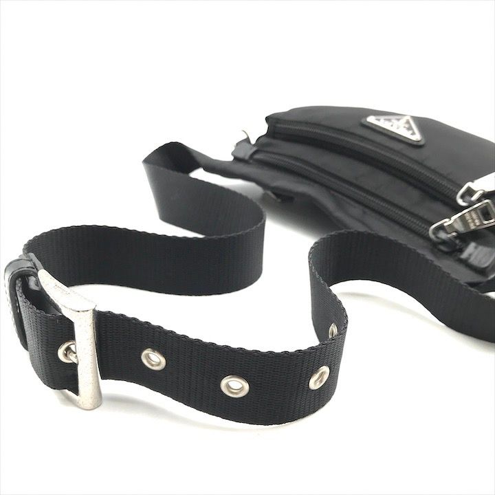 Prada Waist Pouch Nylon Tessuto Black — view 6