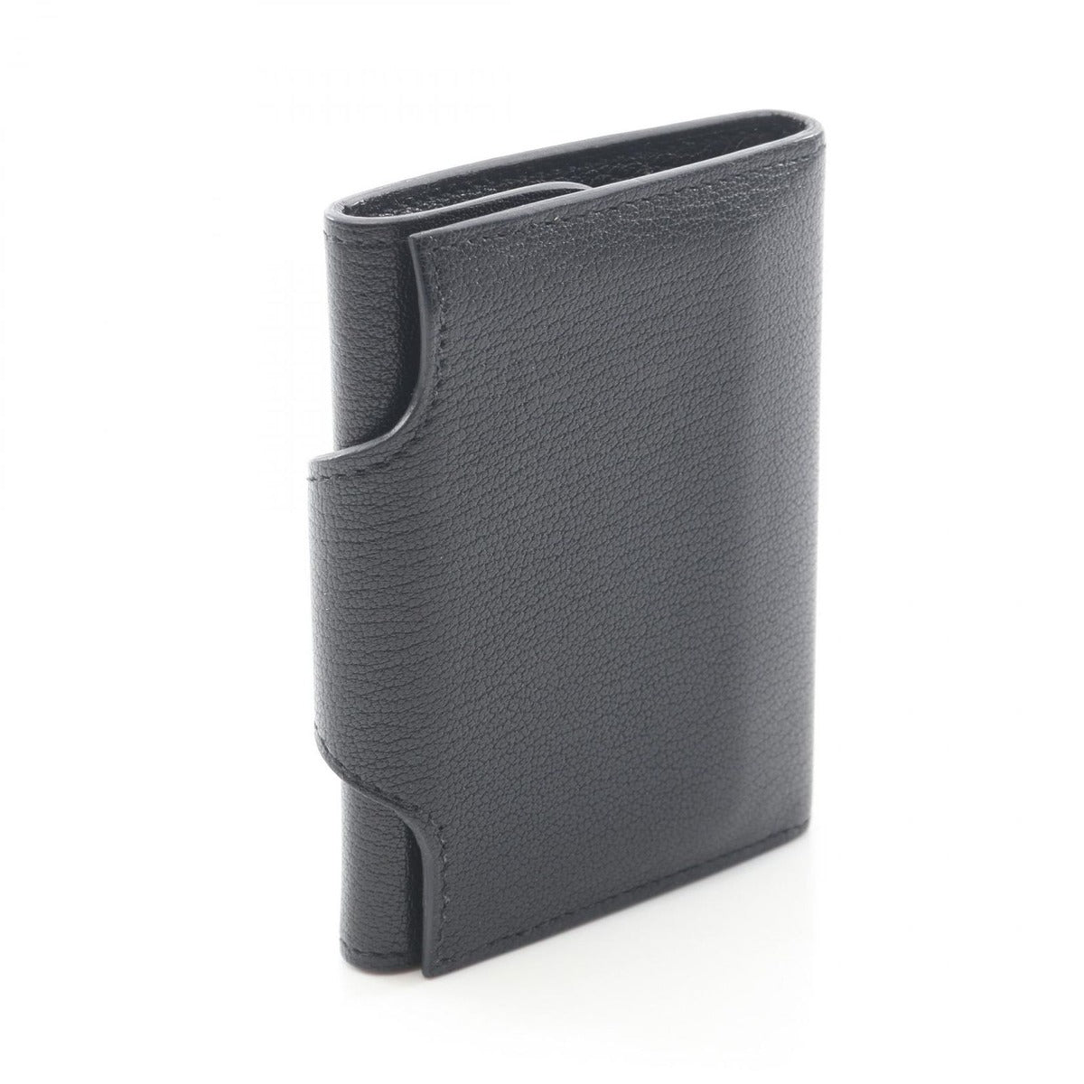 Hermes Trifold Wallet Iliad Compact Ck89 Black Leather — view 2