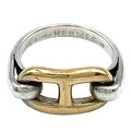 Hermes Chaine D'ancre Yellow Gold Silver Ring