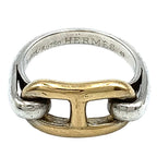 Hermes Chaine D'ancre Yellow Gold Silver Ring