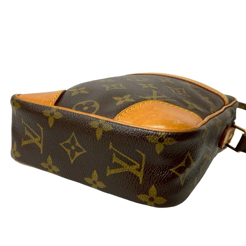 Louis Vuitton Vintage Danube Monogram Leather Mini Shoulder Bag Pochette Brown — view 8