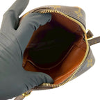Louis Vuitton Vintage Danube Monogram Leather Mini Shoulder Bag Pochette Brown — view 9
