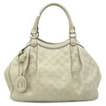 Gucci Handbag Sookie Leather White Champagne Gold Off GG Guccissima Tote with
