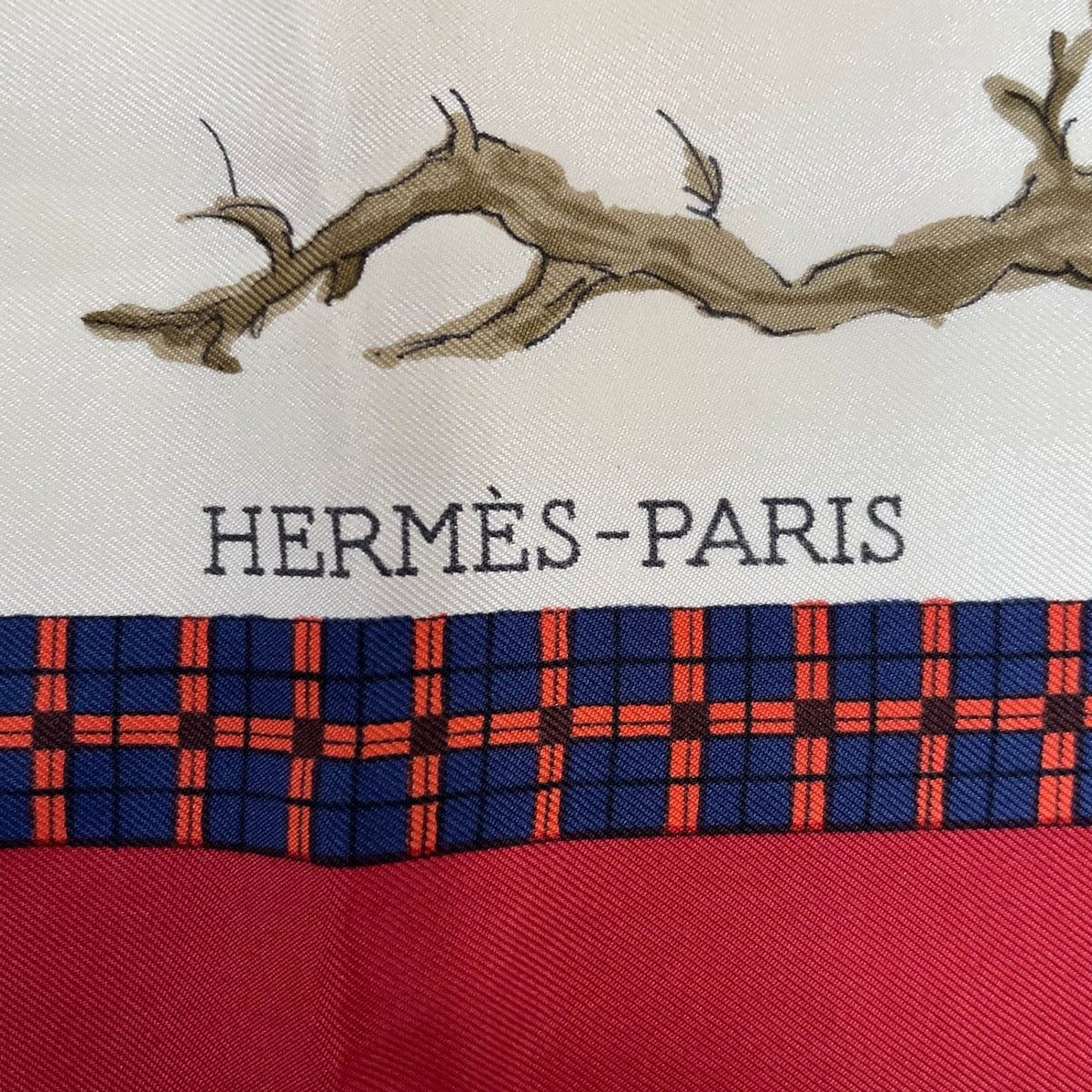 Hermes Scarf Carre 90 Lhiver en Poste Winter Mail Silk Red — view 8