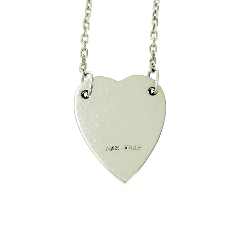 Gucci Silver Logo Heart Necklace 8.0 g 925 Engraved — view 3